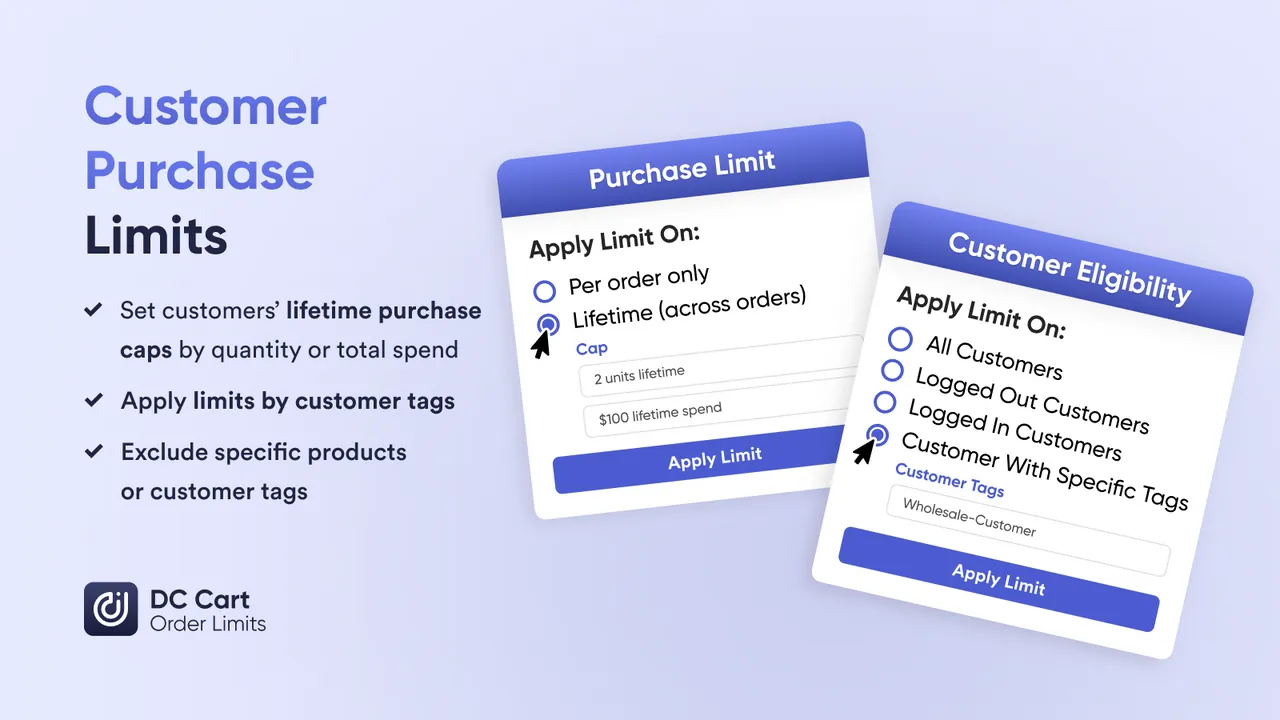 Limited edition product drop with purchase limits