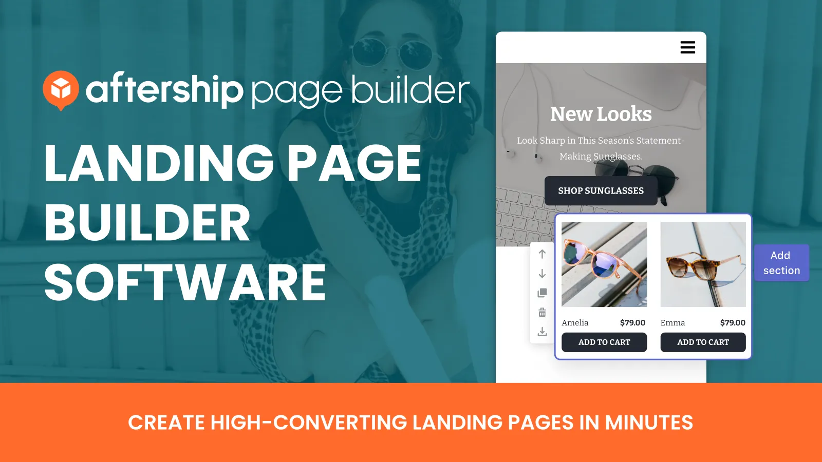AfterShip Page Builder interface