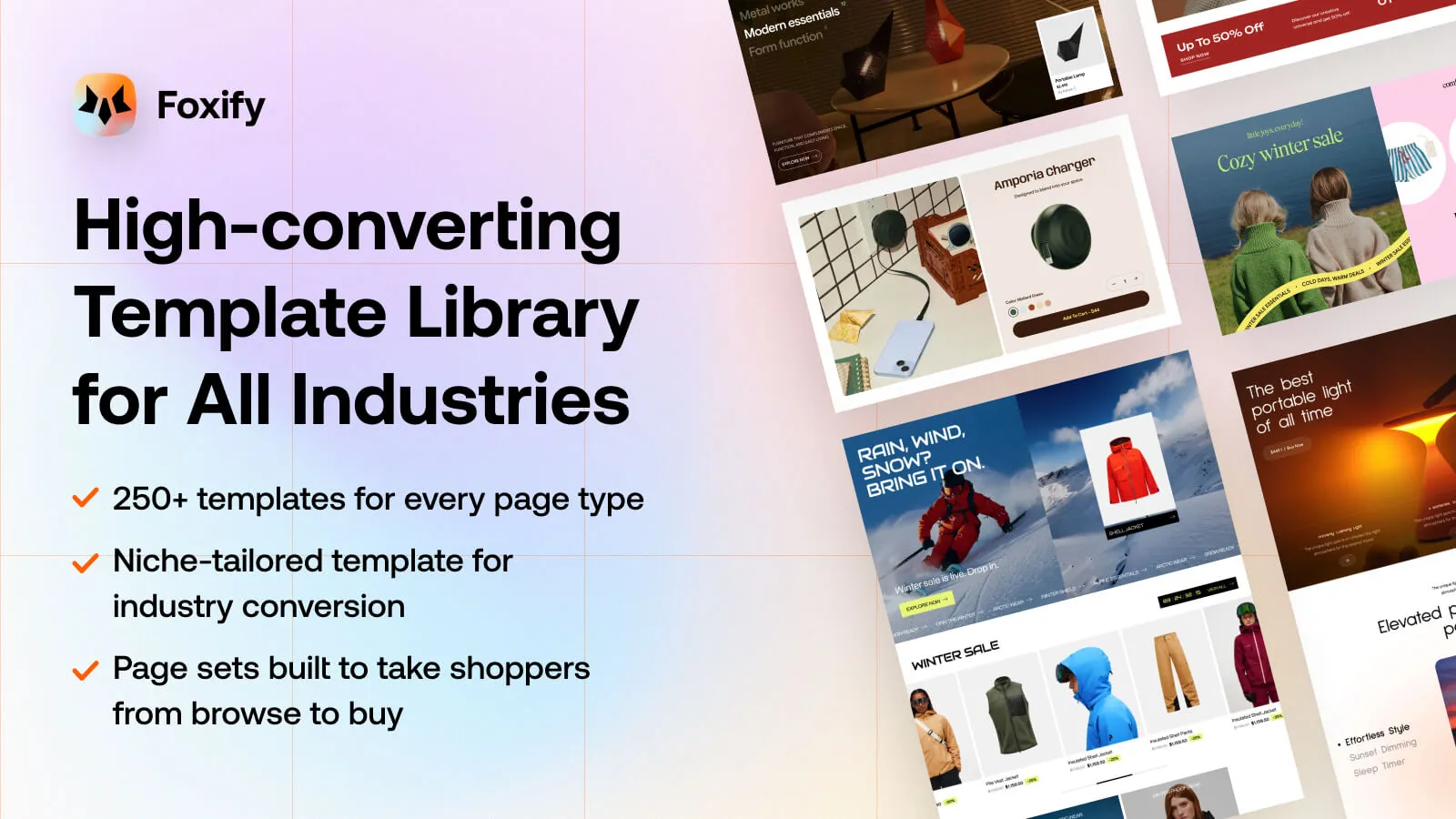 Foxify AI Landing Page Builder interface