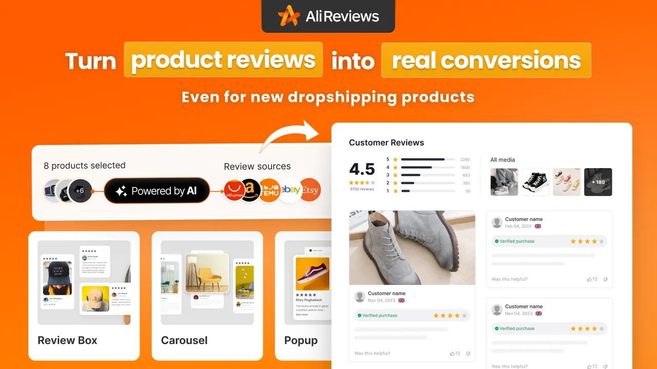 Ali Reviews app interface