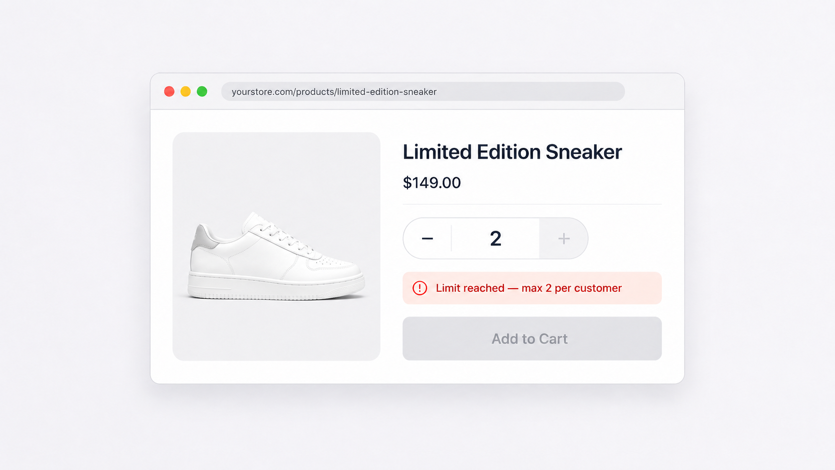 How to set lifetime purchase limits on Shopify