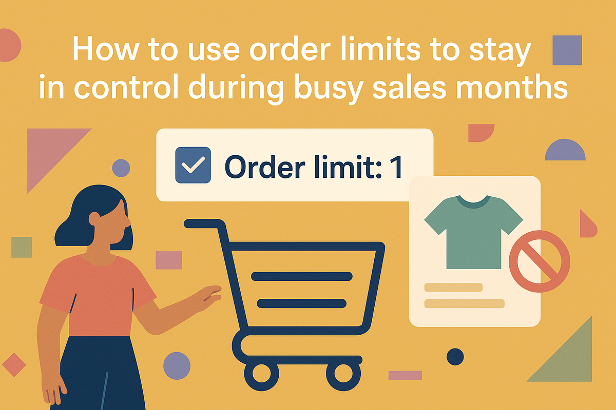 How to use order limits to stay in control during busy sales months