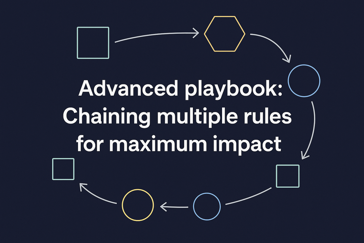 Advanced playbook: Chaining multiple rules for maximum impact